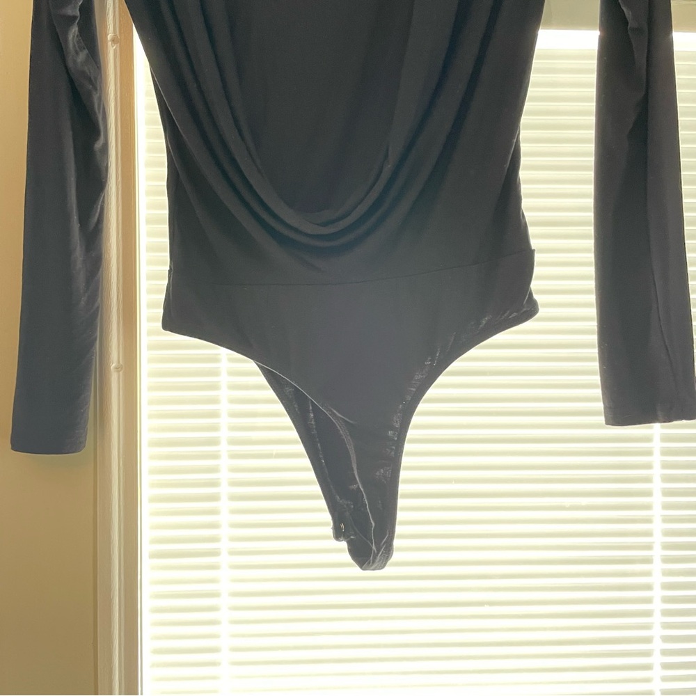 Lulu's Black Backless Long Sleeve Bodysuit XS NWOT - Picture 6 of 16